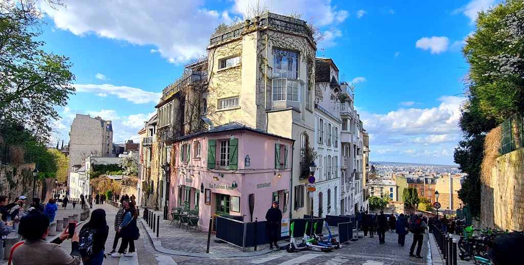 Montmartre streets in Paris